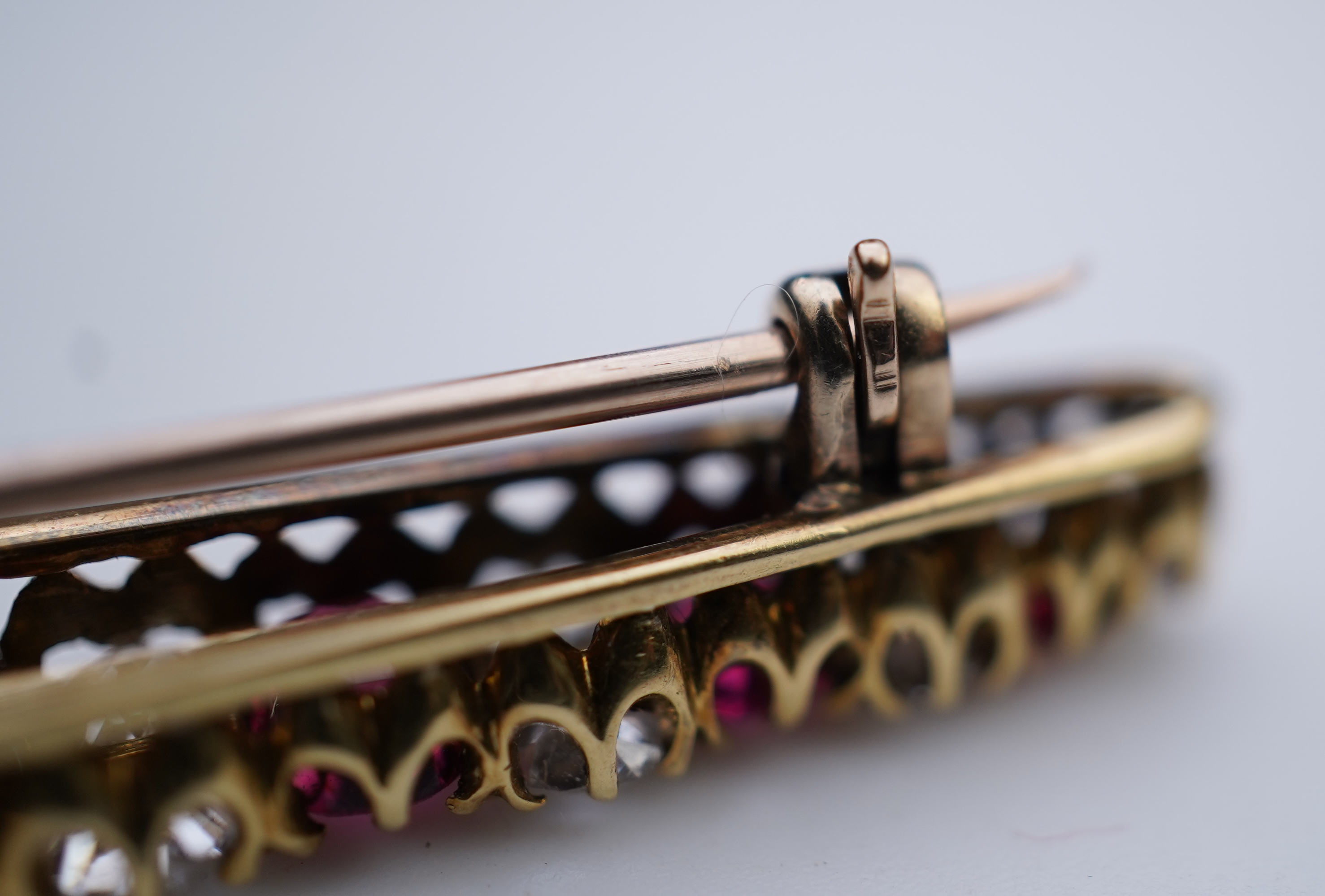 A spinel and diamond brooch, circa 1900